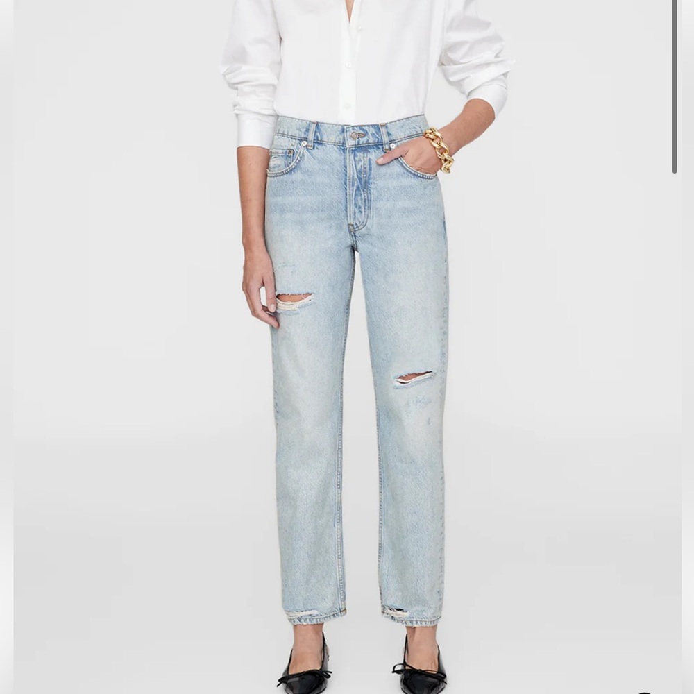 Anine Bing - Kate Jean in Destructed Bleached Blue